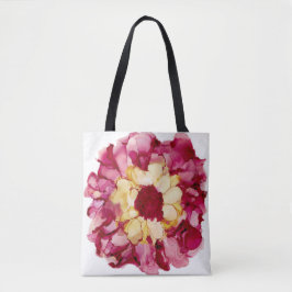 Rood & Geel Abstract Flower Tas