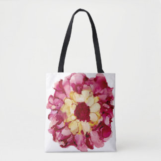 Rood & Geel Abstract Flower Tas