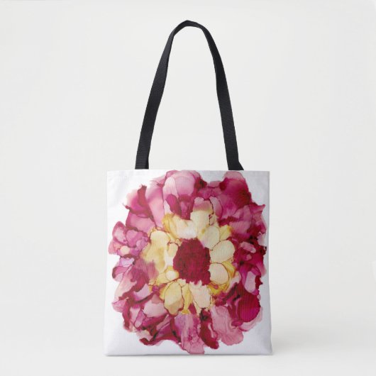 Rood & Geel Abstract Flower Tas (Voorkant)