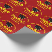 Rood geel Afstuderen gepersonaliseerd Afstuderen Cadeaupapier (Hoek)