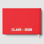 Rood & Geel Afstuderen Gepersonaliseerd Gastenboek (Achterkant)