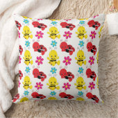 ROOD & GEEL BABY BUGS & FLOWERS KUSSEN (Deken)