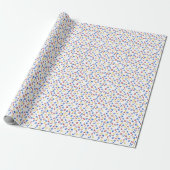 Rood Geel Blauw ABC Letters Cadeaupapier (Uitgerold)