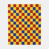 Rood Geel Blauw Geruit Patroonontwerp Fleece Deken (Voorkant)