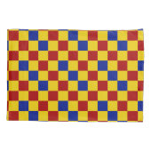 Rood Geel Blauw Geruit Patroonontwerp  Kussensloop (Achterkant)