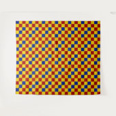 Rood Geel Blauw Geruit Patroonontwerp  Wandkleed (Voorkant (horizontaal))