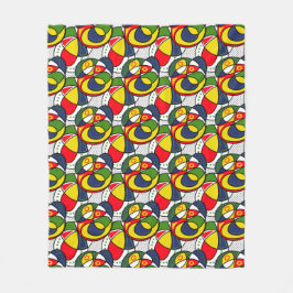 Rood Geel Blauw Groen Strandbal Fleece Deken