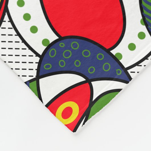 Rood Geel Blauw Groen Strandbal Fleece Deken (Hoek)