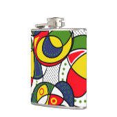 Rood Geel Blauw Groen Strandbal Heupfles (Links)