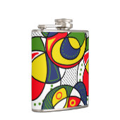 Rood Geel Blauw Groen Strandbal Heupfles (Rechts)