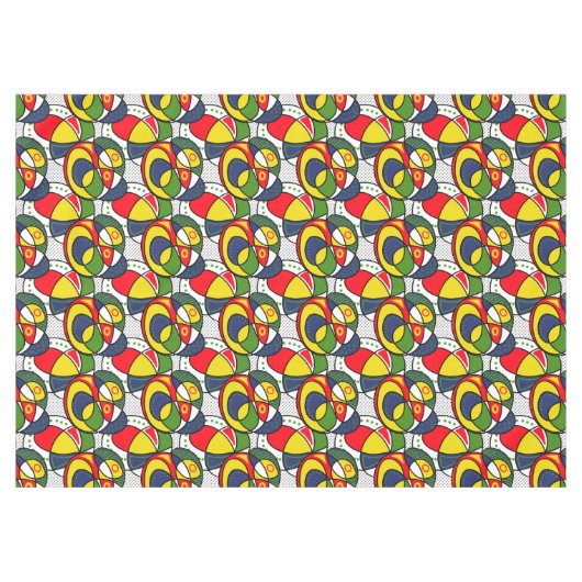 Rood Geel Blauw Groen Strandbal Tafelkleed (Voorkant (Horizontaal))