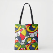 Rood Geel Blauw Groen Strandbal Tote Bag (Voorkant)