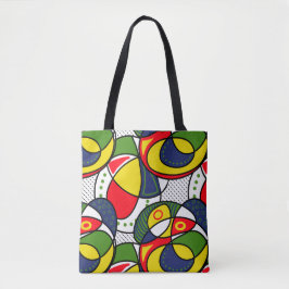 Rood Geel Blauw Groen Strandbal Tote Bag