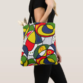 Rood Geel Blauw Groen Strandbal Tote Bag (Dichtbij)