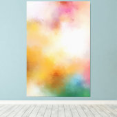 Rood Geel Blauw Paars Groen Roze Matig Kleurrijk Canvas Afdruk (Insitu (Houten vloer))