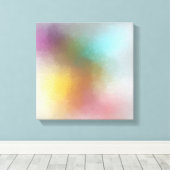 Rood Geel Blauw Paars Groen Roze Trendy Modern Canvas Afdruk (Insitu (Houten vloer))