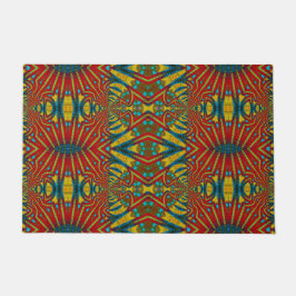 Rood Geel Blauw Turquoise Boho Veelkleurige Tribal Deurmat