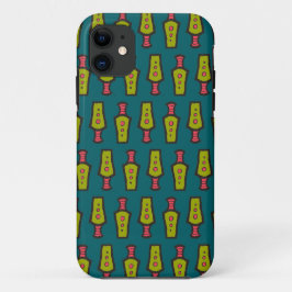 Rood, Geel, Blauwgroen, Tribal Pattern iPhone 5/5s 11 Hoesje