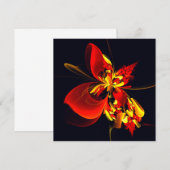 Rood Geel Bloemen Modern Abstract Kunstpatroon #10 (Voorkant / Achterkant)