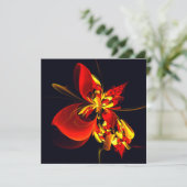 Rood Geel Bloemen Modern Abstract Kunstpatroon #10 (Staand voorkant)