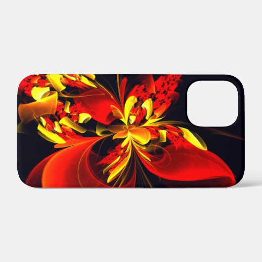 Rood Geel Bloemen Modern Abstract Kunstpatroon #10 Case-Mate iPhone Case (Achterkant (horizontaal))