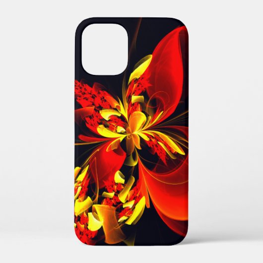Rood Geel Bloemen Modern Abstract Kunstpatroon #10 Case-Mate iPhone Case (Achterkant)