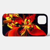 Rood Geel Bloemen Modern Abstract Kunstpatroon #10 Case-Mate iPhone Case (Achterkant (horizontaal))