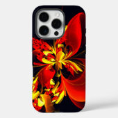 Rood Geel Bloemen Modern Abstract Kunstpatroon #10 Case-Mate iPhone Case (Achterkant)