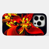 Rood Geel Bloemen Modern Abstract Kunstpatroon #10 Case-Mate iPhone Case (Achterkant (horizontaal))