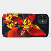 Rood Geel Bloemen Modern Abstract Kunstpatroon #10 Case-Mate iPhone Case (Achterkant (horizontaal))