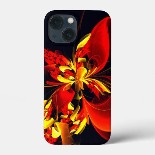 Rood Geel Bloemen Modern Abstract Kunstpatroon #10 Case-Mate iPhone Case (Achterkant)