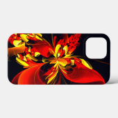 Rood Geel Bloemen Modern Abstract Kunstpatroon #10 Case-Mate iPhone Case (Achterkant (horizontaal))