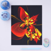 Rood Geel Bloemen Modern Abstract Kunstpatroon #10 Flyer (Enkel)