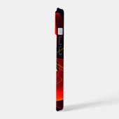 Rood Geel Bloemen Modern Abstract Kunstpatroon #10 iPhone 15 Case (Linkerkant)