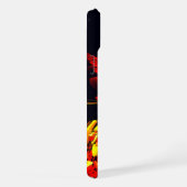 Rood Geel Bloemen Modern Abstract Kunstpatroon #10 iPhone Hoesje (Rechterkant)