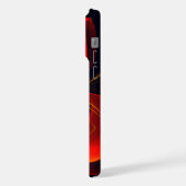 Rood Geel Bloemen Modern Abstract Kunstpatroon #10 iPhone Hoesje (Linkerkant)