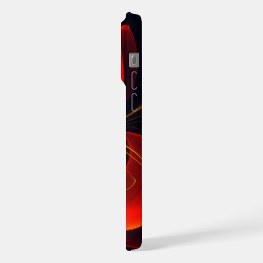 Rood Geel Bloemen Modern Abstract Kunstpatroon #10 iPhone Hoesje (Linkerkant)