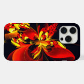 Rood Geel Bloemen Modern Abstract Kunstpatroon #10 iPhone Hoesje (Achterkant horizontaal)