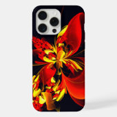 Rood Geel Bloemen Modern Abstract Kunstpatroon #10 iPhone Hoesje (Achterkant)