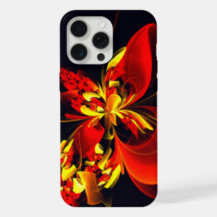 Rood Geel Bloemen Modern Abstract Kunstpatroon #10 iPhone 15 Pro Max Case
