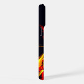 Rood Geel Bloemen Modern Abstract Kunstpatroon #10 iPhone Hoesje (Rechterkant)