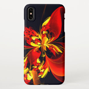 Rood Geel Bloemen Modern Abstract Kunstpatroon #10 iPhone XS Max Hoesje