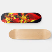 Rood Geel Bloemen Modern Abstract Kunstpatroon #10 Persoonlijk Skateboard (Horizontaal)