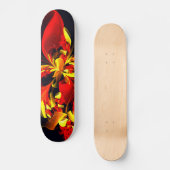 Rood Geel Bloemen Modern Abstract Kunstpatroon #10 Persoonlijk Skateboard (Voorkant)
