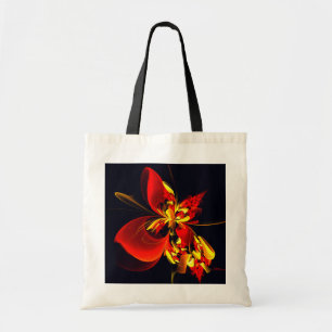 Rood Geel Bloemen Modern Abstract Kunstpatroon #10 Tote Bag