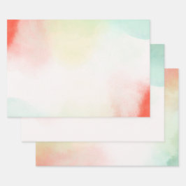 Rood Geel Blush Tie Dye Inpakpapier Vel