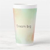 Rood Geel Blush Tie Dye Latte Mok (Voorkant)