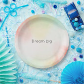 Rood Geel Blush Tie Dye Papieren Bordje (Feest)