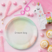 Rood Geel Blush Tie Dye Papieren Bordje (Feest)