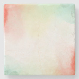 Rood Geel Blush Tie Dye Stenen Onderzetter